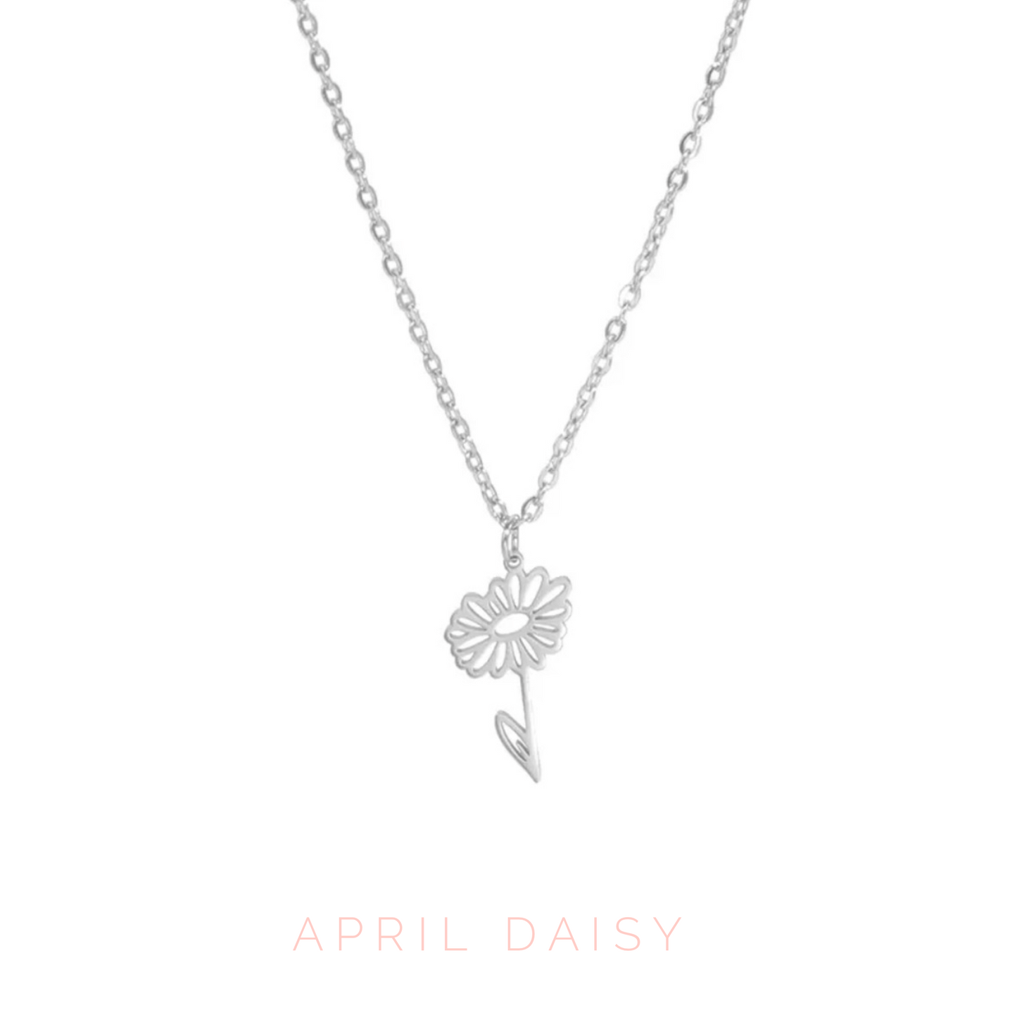 Birth Flower Charm Necklace