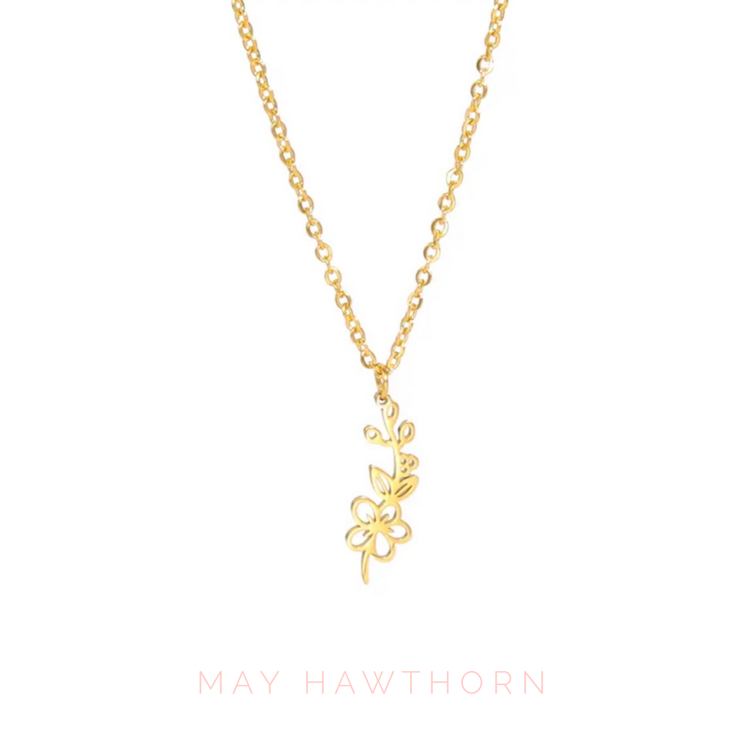 Birth Flower Charm Necklace