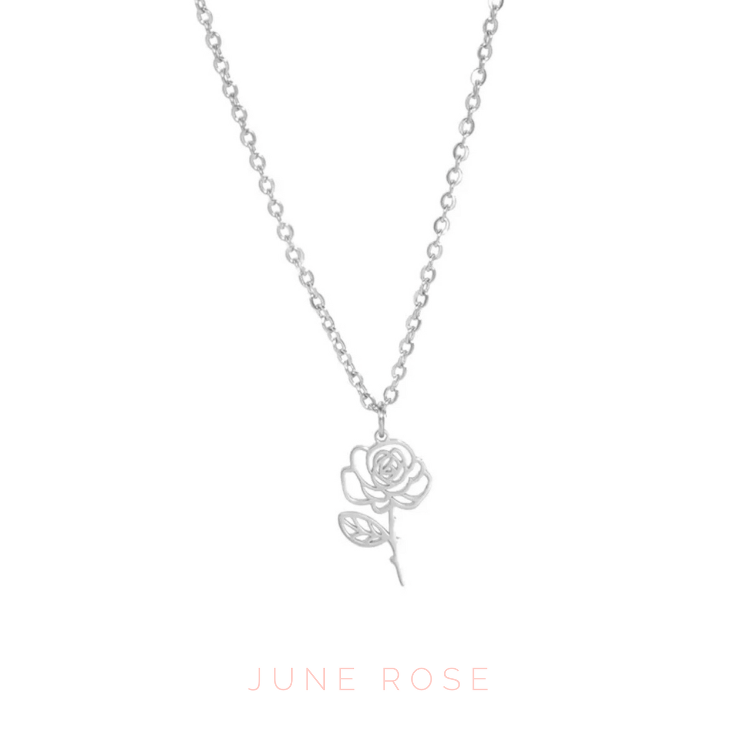 Birth Flower Charm Necklace