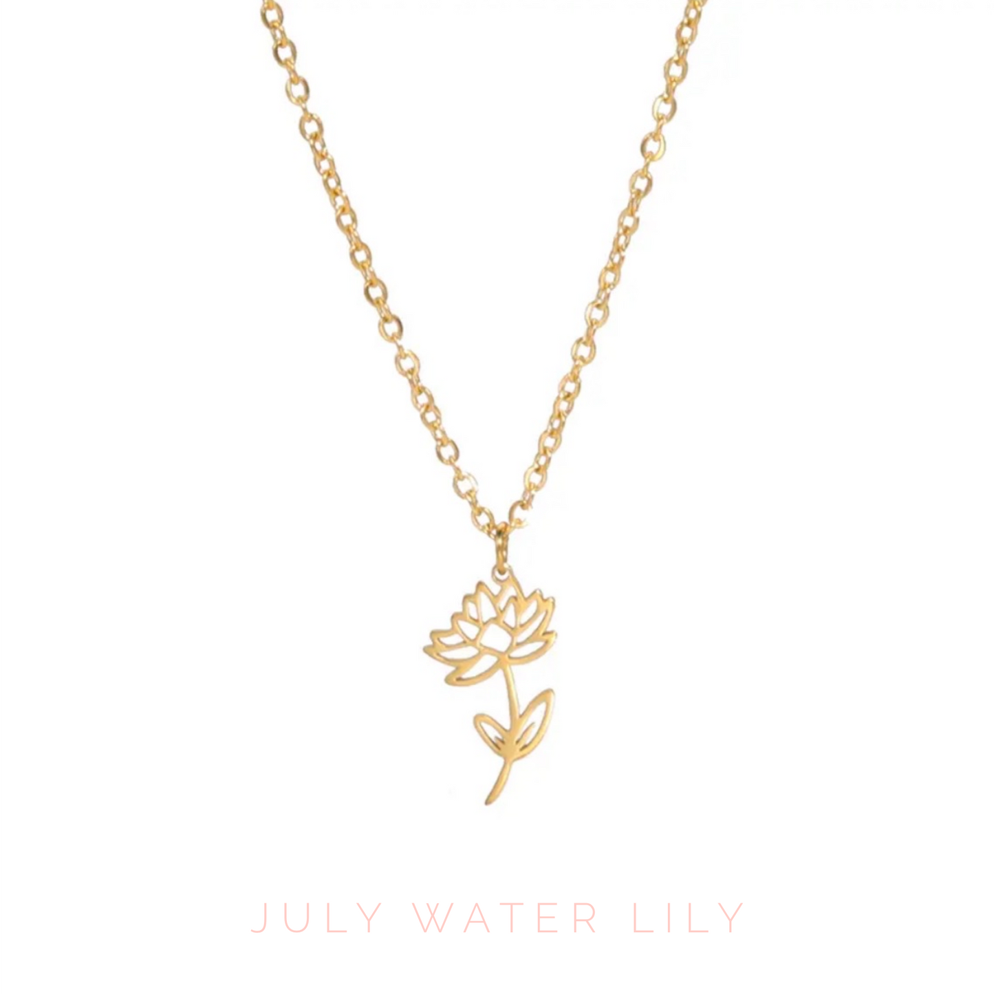 Birth Flower Charm Necklace