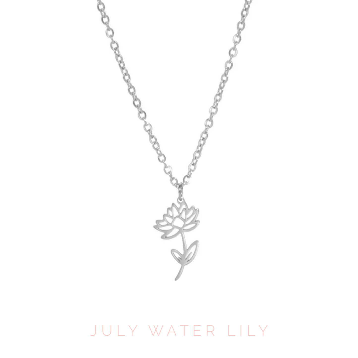 Birth Flower Charm Necklace