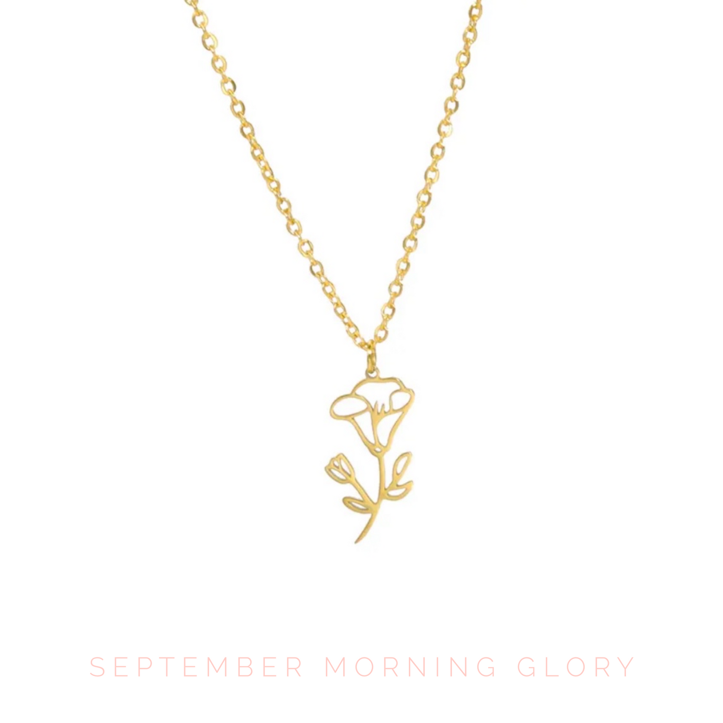 Birth Flower Charm Necklace