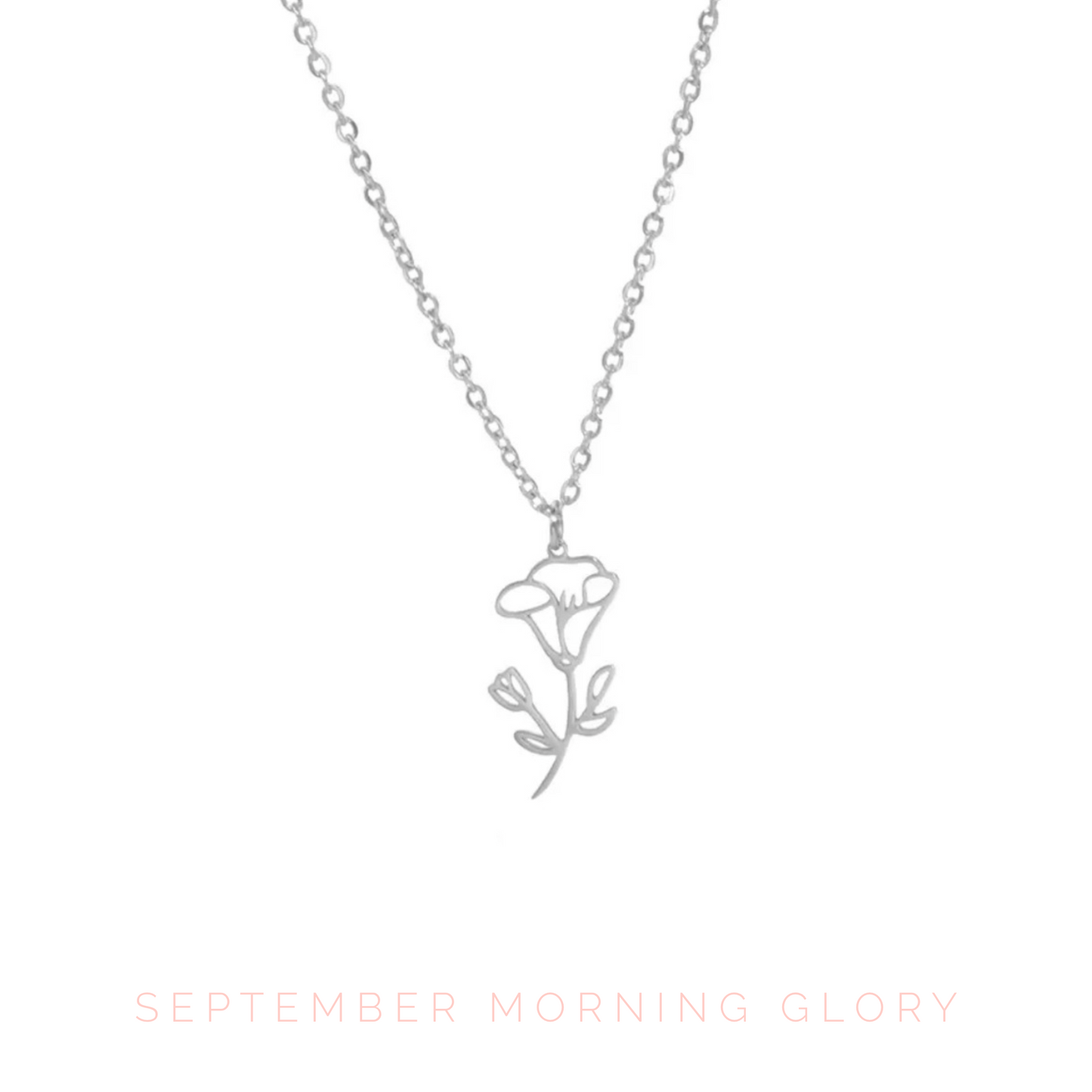 Birth Flower Charm Necklace