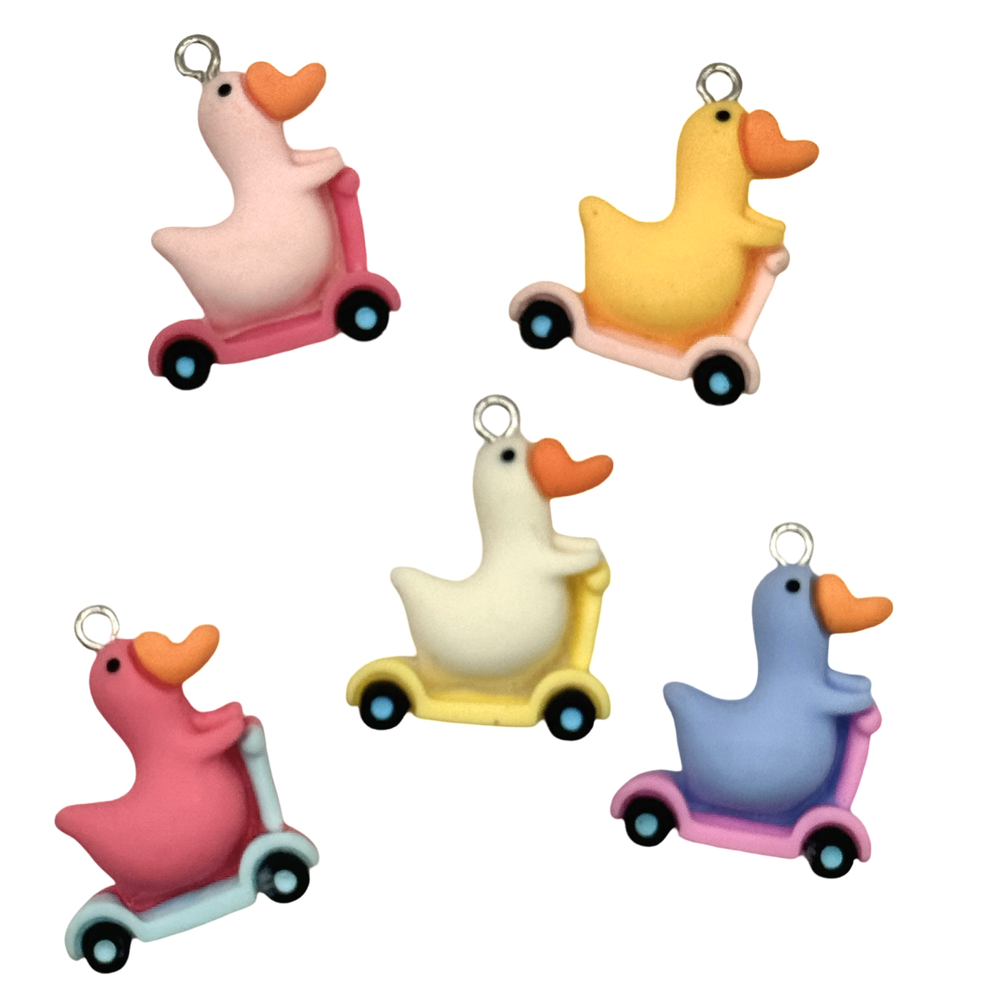 Mini Bunnie Charms Ducks on Wheels